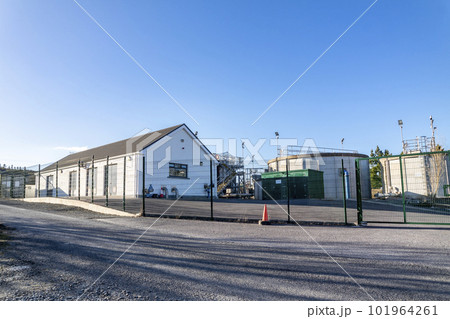 Aerial view of the water plant at Gortahork in County Donegal, Republic of Ireland 101964261