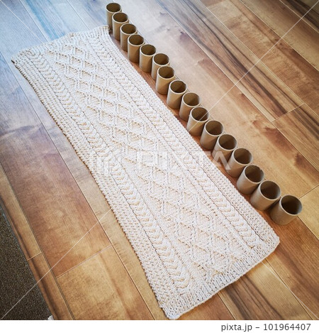 編み物　クッションカバー 101964407