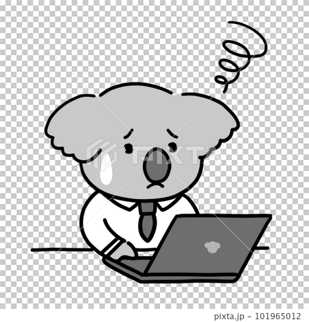 A koala office worker who is not good at computers 101965012