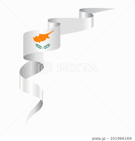 Cypriot flag wavy abstract background. Vector illustration. 101966169
