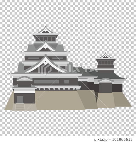 熊本城のイラストのイラスト素材 [101966613] - PIXTA