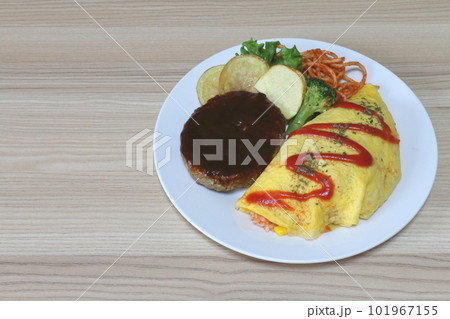 オムライス＆ハンバーグ（ワンプレート） 101967155