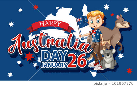 Happy Australia Day Banner 101967576