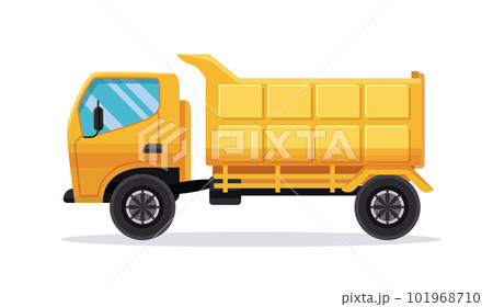 yellow construction truck vector illustration 101968710