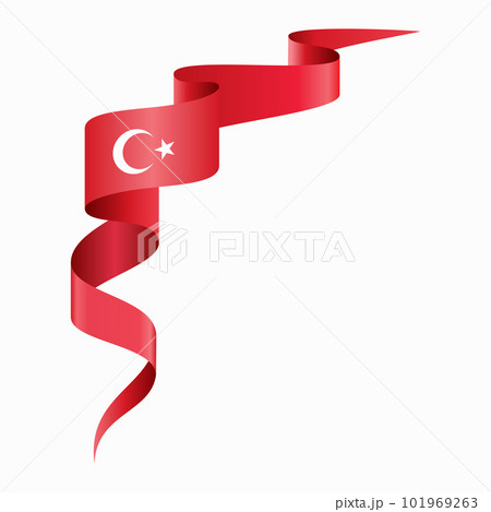 Turkish flag wavy abstract background. Vector illustration. Turkish flag wavy abstract background. Vector illustration. 101969263