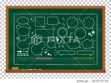 Blackboard and speech bubble variation 101970710