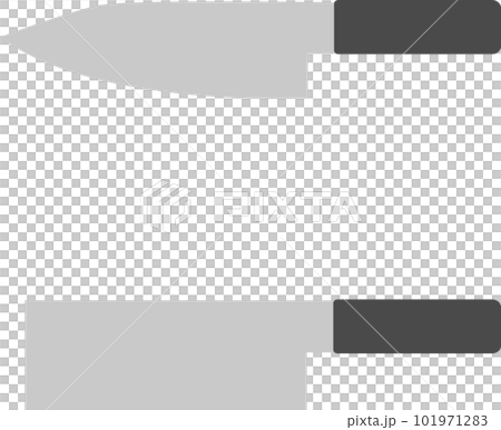 中華包丁・肉切り包丁のモノクロイラスト 101971283