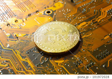 Electronic circuit blur. Blur electronic circuit close up computer 101972028