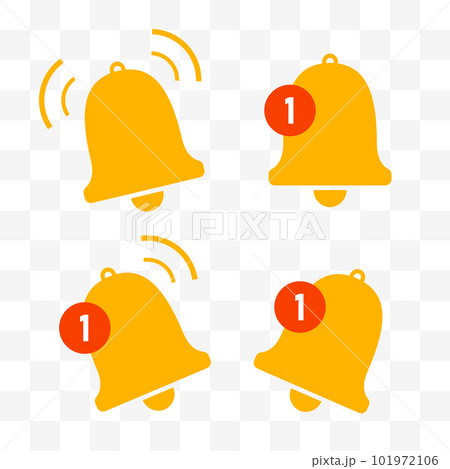 Notification bell. Missed message alarm. 101972106