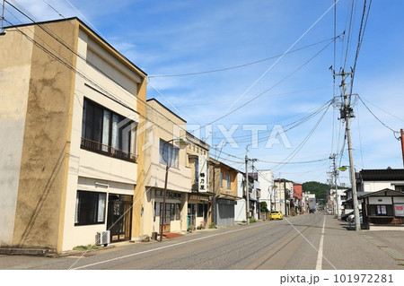 岩手　遠野　レトロな商店街 101972281