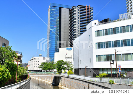 相生橋／神田川より西新宿五丁目北地区周辺を望む(東京都新宿区)【2023.4】 101974243