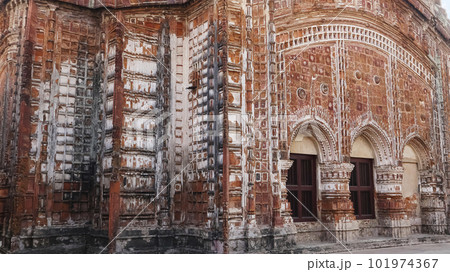Rear View of Lalji Temple, Kalna, West Bengal, India. 101974367