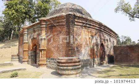 Side View of Gumti Gate, Gour, Malda, West Bengal, India. 101974413