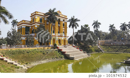 View of Kathgola Palace and Pond, Murshidabad, West Bengal, India. View of Kathgola Palace and Pond, Murshidabad, West Bengal, India. 101974532