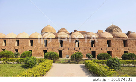 View of Murshid Kuli Khan or Katra Mosque, Built in 1723 by Nawab Murshid Kuli Khan, Murshidabad, West Bengal, India. 101974533
