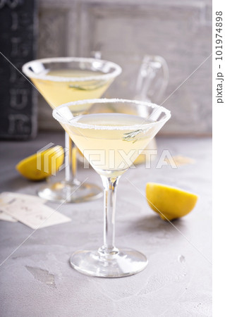 Lemonade martini with rosemary Lemonade martini with rosemary 101974898