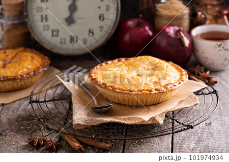 Apple pie with brown sugar and cinnamon Apple pie with brown sugar and cinnamon 101974934