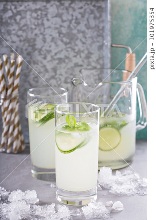 Basil lime and cucumber cooler Basil lime and cucumber cooler 101975354