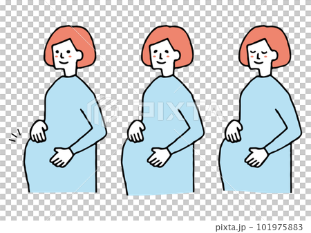 Pregnant woman set 101975883
