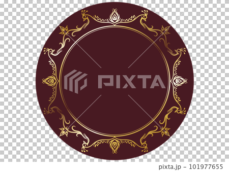 Ornamental frame in Indian style. Peacock design. 101977655