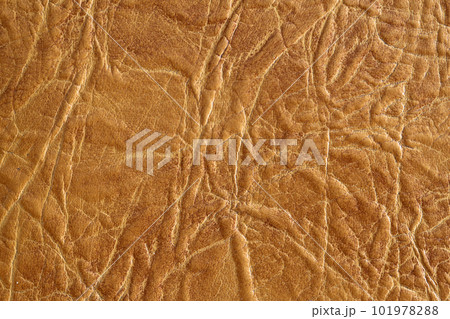 Brown textured leather background. Natural texture close-up. Useful as background for design-works. 101978288