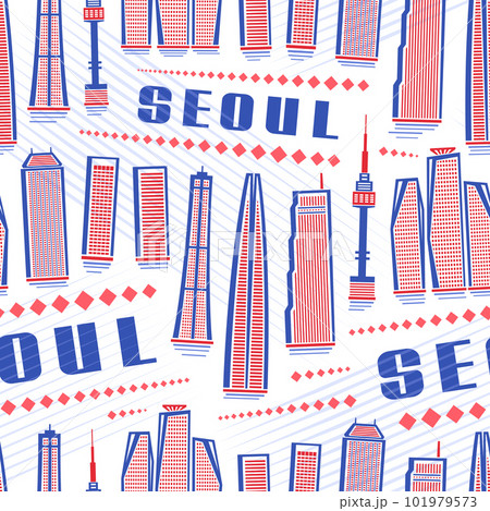 Vector Seoul Seamless Pattern Vector Seoul Seamless Pattern 101979573
