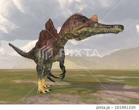 Dinosaur Ichthyovenator in a landscape Dinosaur Ichthyovenator in a landscape 101981330