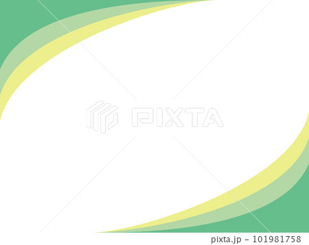 フラットな3色の曲線オブジェクトが重なった背景のイラスト(緑・黄緑・黄色) フラットな3色の曲線オブジェクトが重なった背景のイラスト(緑・黄緑・黄色) 101981758