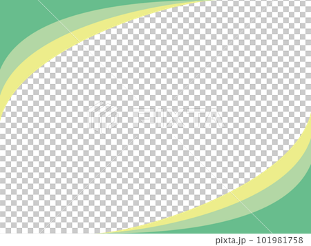 フラットな3色の曲線オブジェクトが重なった背景のイラスト(緑・黄緑・黄色) フラットな3色の曲線オブジェクトが重なった背景のイラスト(緑・黄緑・黄色) 101981758