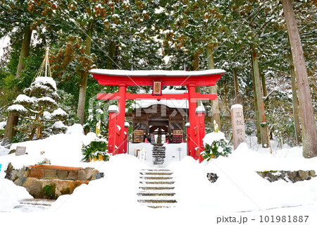 雪の旦飯野神社（新潟県） 101981887