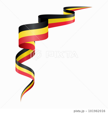Belgian flag wavy abstract background. Vector illustration. 101982016