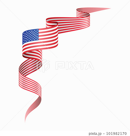 American flag wavy abstract background. Vector illustration. 101982170