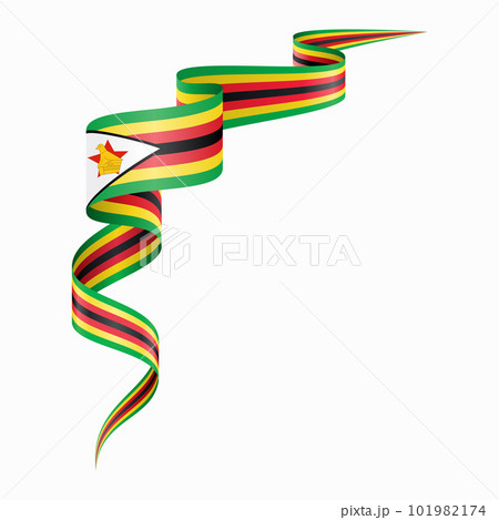 Zimbabwean flag wavy abstract background. Vector illustration. Zimbabwean flag wavy abstract background. Vector illustration. 101982174