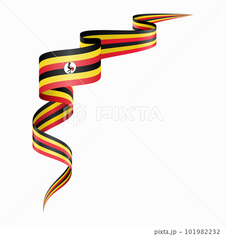 Ugandan flag wavy abstract background. Vector illustration. Ugandan flag wavy abstract background. Vector illustration. 101982232