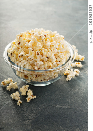 Popcorn in red cups Popcorn in red cups 101982637