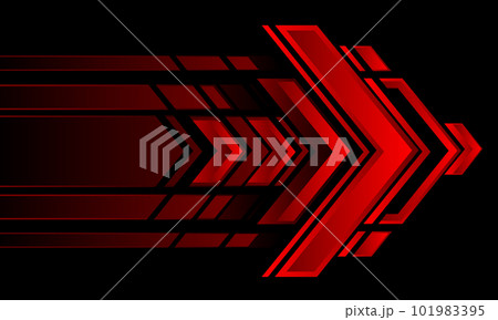 Abstract red arrow direction geometric design modern futuristic technology background vector 101983395
