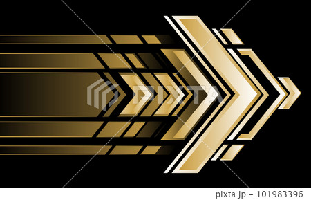 Abstract golden arrow direction geometric design modern futuristic technology background vector Abstract golden arrow direction geometric design modern futuristic technology background vector 101983396