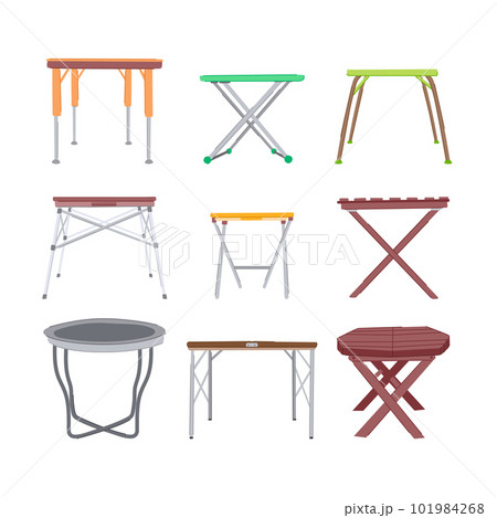folding table set cartoon vector illustration 101984268