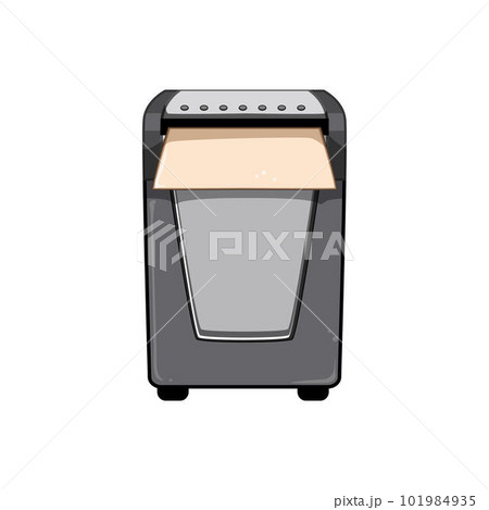 information cut shredder cartoon vector illustration 101984935