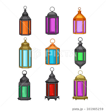 arabic lantern set cartoon vector illustration arabic lantern set cartoon vector illustration 101985259