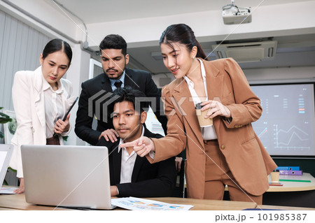 Business people working and meeting in the office. 101985387