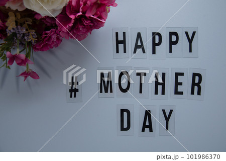 Mothers day card with roses on white background Mothers day card with roses on white background 101986370