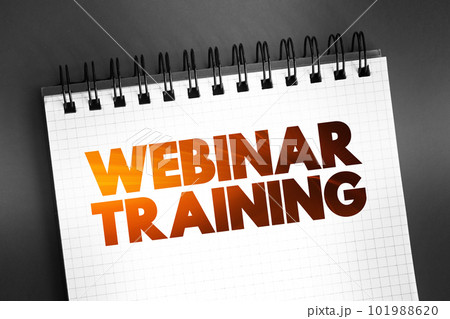 Webinar Training text quote on notepad, concept background Webinar Training text quote on notepad, concept background 101988620