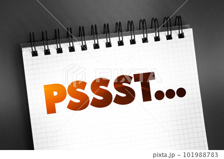 Pssst... text on notepad, concept background 101988783