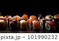 Close up shot of a variety of Sushi - made with Generative AI 101990232