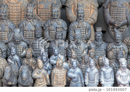 Small terracotta warriors for sale at a Chinese market Small terracotta warriors for sale at a Chinese market 101993007