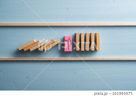 Conceptual image of business crisis prevention Conceptual image of business crisis prevention 101993075
