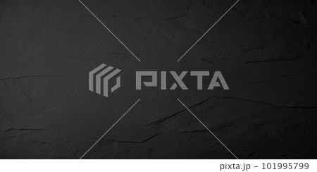 Dark grey black slate background. Black stone texture. Slate background 101995799