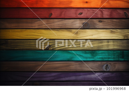 Rainbow wooden planks background. Colorful wooden texture. Rainbow wood texture. Wood plank background Rainbow wooden planks background. Colorful wooden texture. Rainbow wood texture. Wood plank background 101996968