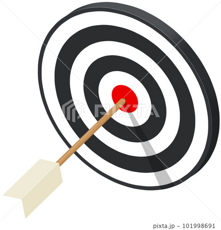 矢の刺さった的 101998691